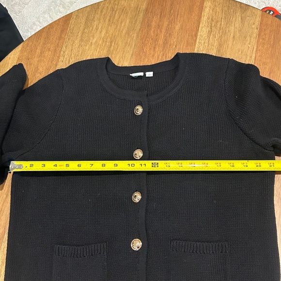 GAP 100% Cotton Black Crewneck Cardigan Lady Jacket Size Large - Picture 11 of 11
